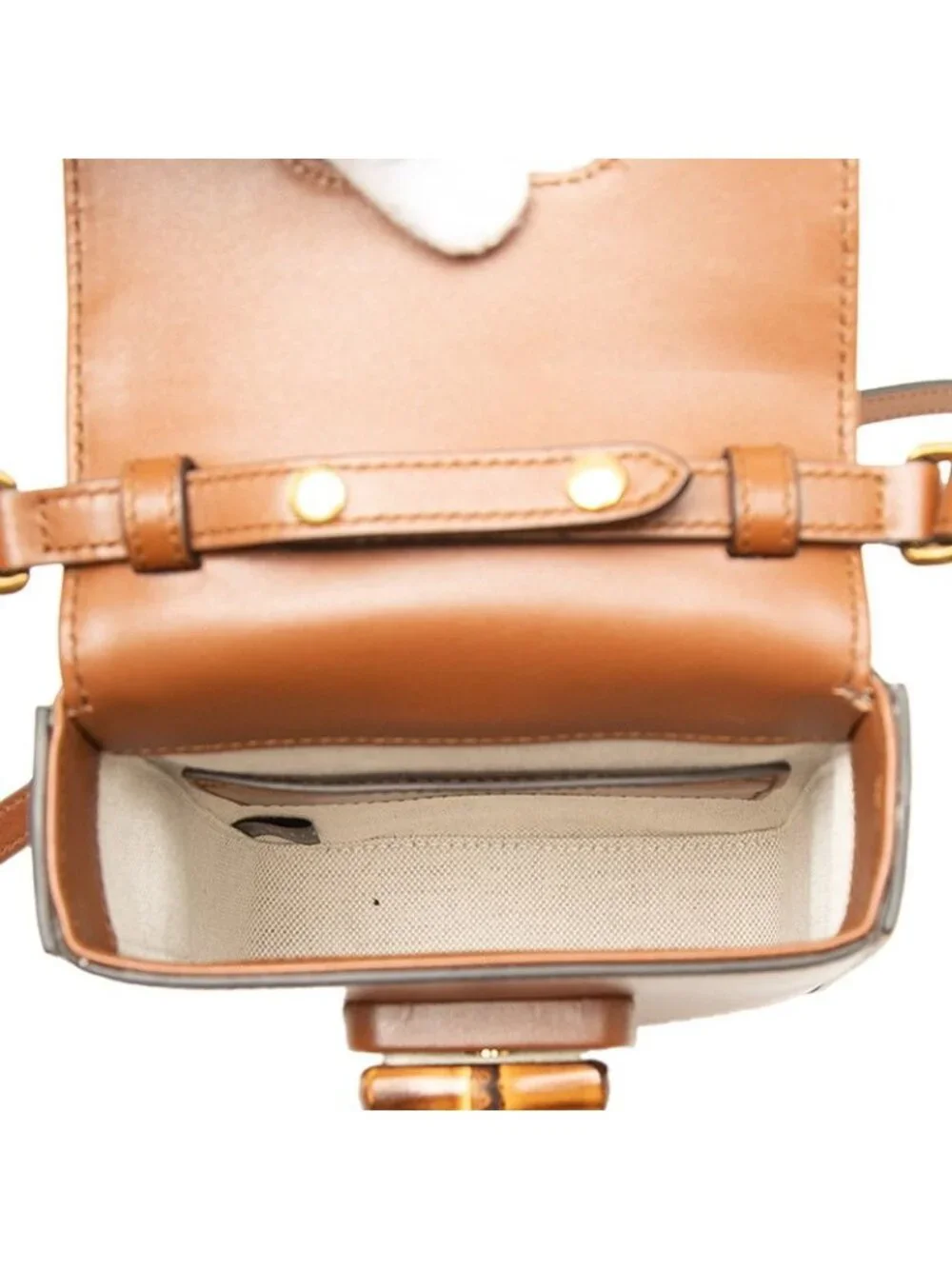 Gucci Bamboo Shoulder Bag Mini Backpack 3way Brown Leather